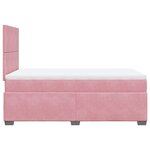 vidaXL Sommier à lattes de lit avec matelas Rose 120x200 cm Velours