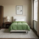 vidaXL Duvet complet toute l'année Vert 155 x 220 cm Microfibre
