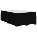 vidaXL Cadre de lit avec matelas Noir 120 x 200 cm tissu