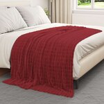 vidaXL Jeté Rouge Bordeaux 200 x 150 cm Toison