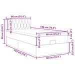 vidaXL Cadre de lit ottoman avec matelas crème 90x190 cm tissu