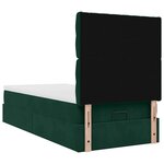 vidaXL Cadre de lit ottoman avec matelas vert foncé 80x200 cm velours