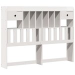 vidaXL Lit bibliothèque sans matelas blanc 140x190 cm bois pin massif
