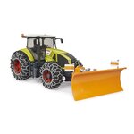 Bruder 03018 - Claas Axion 950 avec chaînes à neige et lame de niveleuse