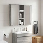 vidaXL Armoire murale de salle de bain Gris Sonoma 20 x 14 x 70 cm