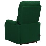 vidaXL Fauteuil de massage Vert foncé Tissu