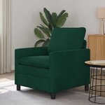 vidaXL Canapé Vert foncé 76 x 81 x 87 5 cm Velours