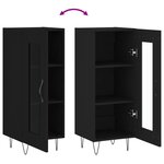 vidaXL Buffet Noir 34 5x34x90 cm Bois d'ingénierie