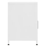 vidaXL Table de chevet Blanc 35x35x51 cm Acier
