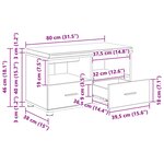 vidaXL Banc d'entrée avec coussin Gris Sonoma 80 x 38 x 46 cm