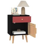 vidaXL Tables de chevet 2 Pièces noir 40x30x55 cm bois d'ingénierie