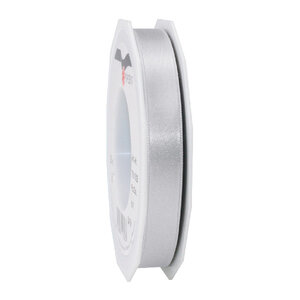 Satin double face 25-m-rouleau 15 mm argent