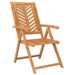vidaXL Chaises de jardin inclinables lot de 3 bois massif d'acacia