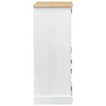 vidaXL Cabinet à vin Blanc 97 x 45 x 114 cm Pin massif