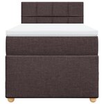 vidaXL Sommier à lattes de lit avec matelas Marron foncé 90x200 cm