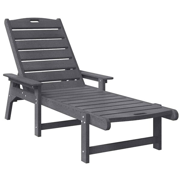 vidaXL Transat Gris clair 73.5 x 92 x 90 cm Plastique
