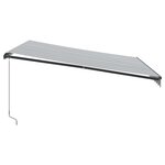 vidaXL Auvent manuel rétractable anthracite et blanc 400x300 cm