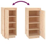vidaXL Armoire à chaussures 35x35x80 cm Bois de pin massif