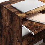 vidaXL Bureau Chêne fumé 77 5 x 43 x 79 cm Bois d'ingénierie