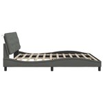 vidaXL Cadre de lit sans matelas gris foncé 200x200 cm tissu