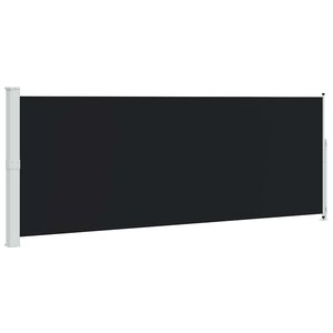 vidaXL Auvent latéral rétractable de patio 180x500 cm Noir