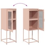 vidaXL Buffet rose 36x39x107 cm acier laminé à froid