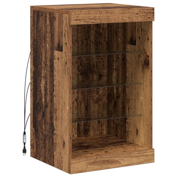 vidaXL Buffet LED Bois ancien 41 x 37 x 67 cm Bois d'ingénierie