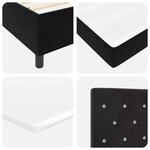 vidaXL Lit à ressorts avec matelas Noir 120 x 200 cm Velours