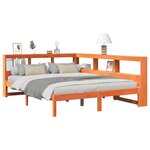 vidaXL Lit bibliothèque sans matelas cire marron 150x200 cm pin massif