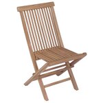 vidaXL Ensemble à manger d'extérieur 9 Pièces et chaises pliables Teck