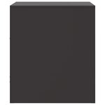 vidaXL Table de chevet noir 34 5x39x44 cm acier