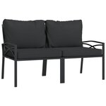 vidaXL Salon de jardin 6 Pièces avec coussins gris acier