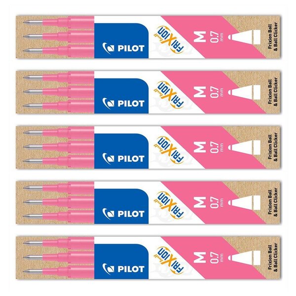 Set de 3 Recharges friXion Ball (BLS-FR7) Rose x 5 PILOT