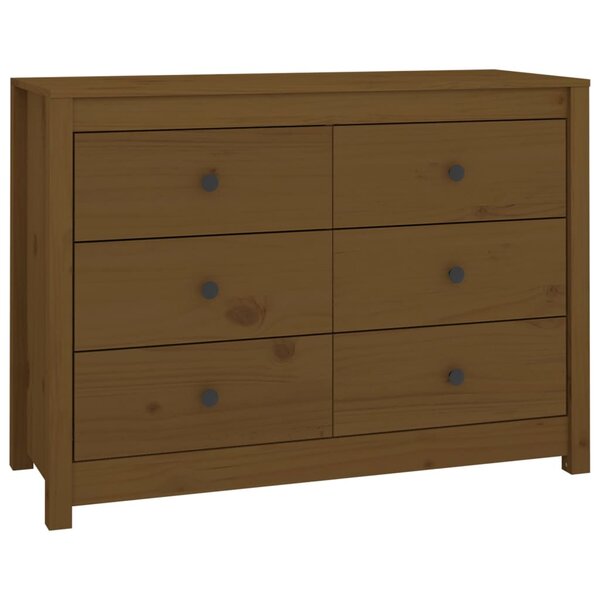 vidaXL Armoire latérale Marron Miel 100x40x72 cm Bois de pin massif