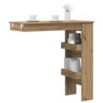 vidaXL Table de bar murale chêne artisanal bois d'ingénierie