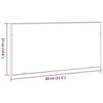 Cabinet de miroir de salle de bain vidaXL avec lumière LED Chêne fumé 80x37 cm