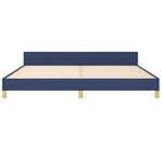 vidaXL Cadre de lit sans matelas bleu 200x200 cm tissu