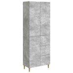 vidaXL 2 Pièces Gris béton