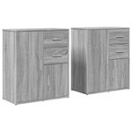 vidaXL Buffets 2 Pièces sonoma gris 60x31x70 cm bois d'ingénierie