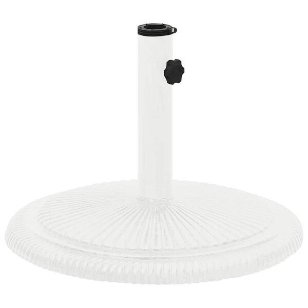 vidaXL Socle de parasol Blanc 45x45x30 cm Fonte