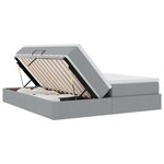 vidaXL Lit avec rangement et matelas Gris clair 180 x 200 cm Polyester