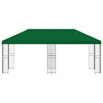 vidaXL Gazebo avec murs latéraux 6 x 3 m Vert Polyester et Acier 190