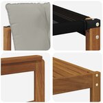 vidaXL Ensemble de canapés d'extérieur 6 pc Naturel et gris clair