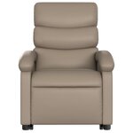 vidaXL Fauteuil inclinable de massage Cappuccino Similicuir