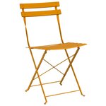 Set de bistro pliable 3 pièces jaune moutarde en acier