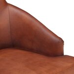 vidaXL Chaises à manger lot de 4 marron cuir de chèvre véritable