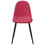 vidaXL Chaises à manger lot de 6 rouge bordeaux velours