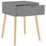 vidaXL Tables de chevet 2 Pièces Gris 40x40x56 cm Bois d'ingénierie