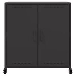 vidaXL Buffet noir 68x39x72 cm acier