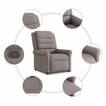 vidaXL Fauteuil inclinable Taupe Tissu